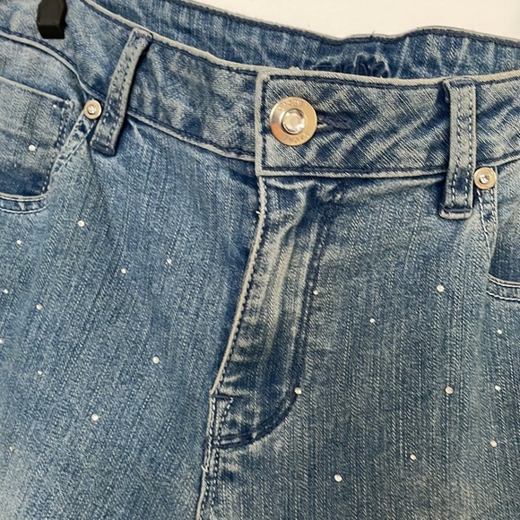 Fabulous Cache S/12 Rhinestone low rise cropped jeans - Picture 2 of 8